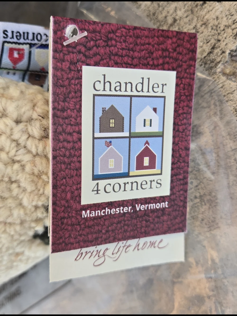Garnet Hill Chandler 4 Corners Red Truck Hooked Holiday Pillow with Green Tree